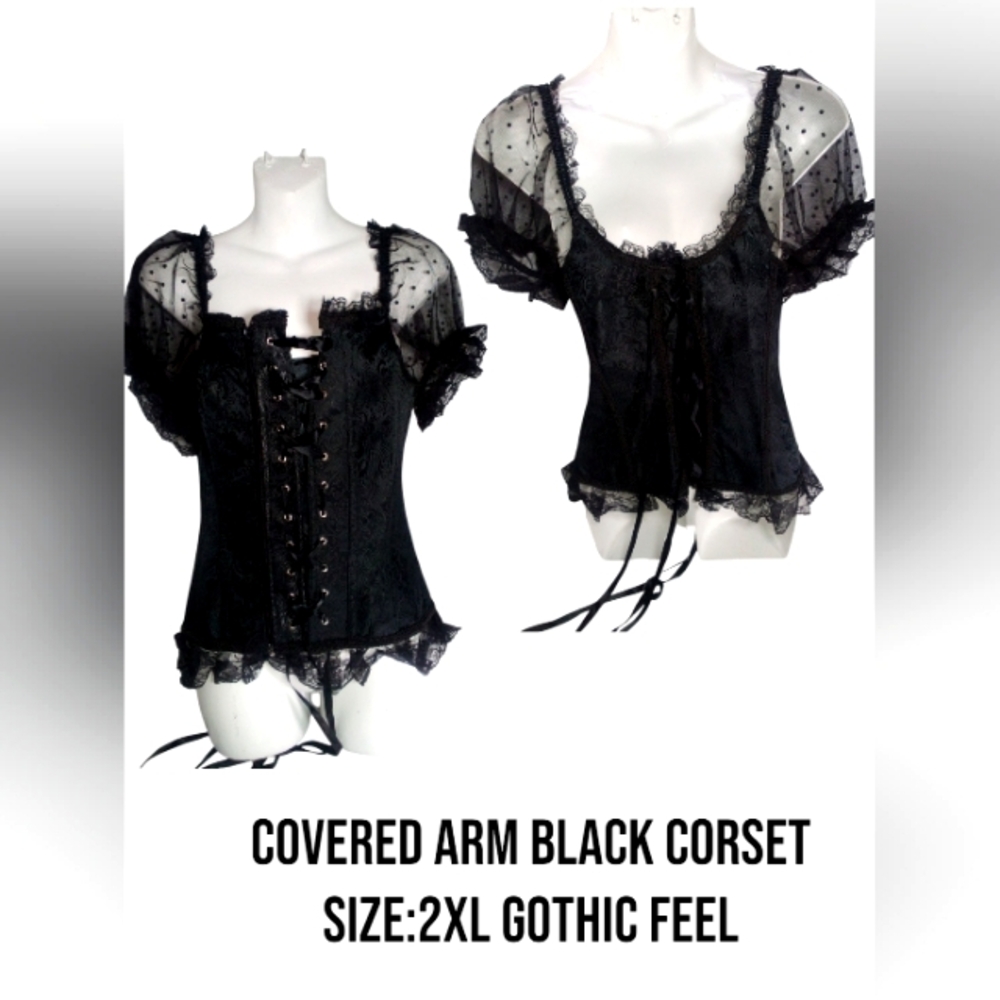 Gothic Feel Black Corset Top